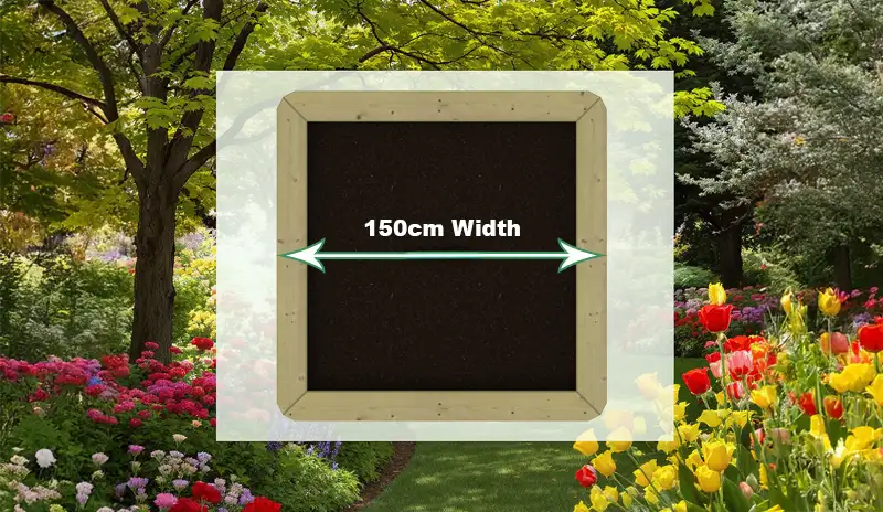 1.5m x 1.5m raised garden bed
