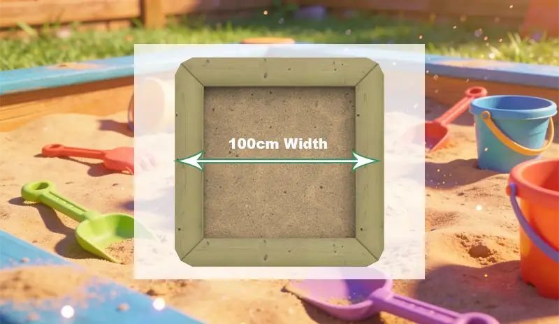 100cm Wide Wooden Sandpits