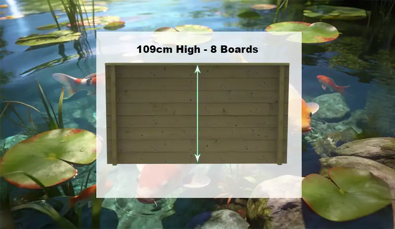 109cm High (8 Boards) Wooden Pond