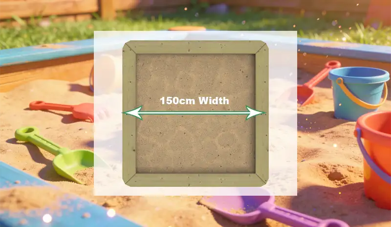 150cm Wide Wooden Sandpits