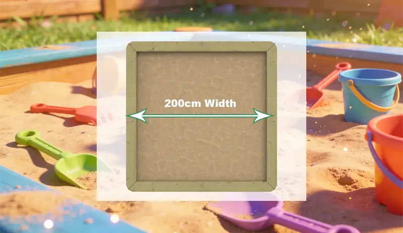 200cm Wide Wooden Sandpits