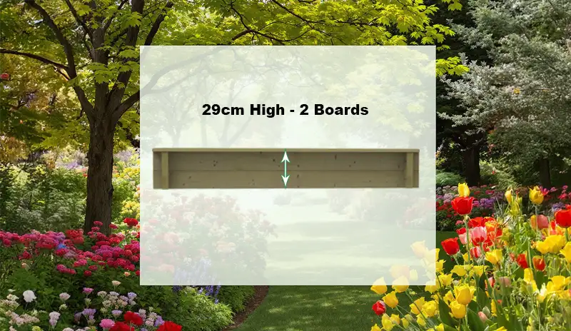29cm High (2 Boards) Wooden Raised Garden Bed
