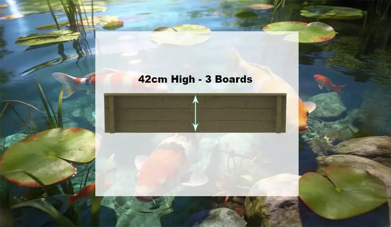 42cm High (3 Boards) Wooden Pond