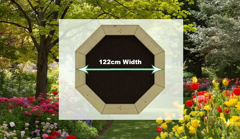 4ft Octagonal raised garden bed