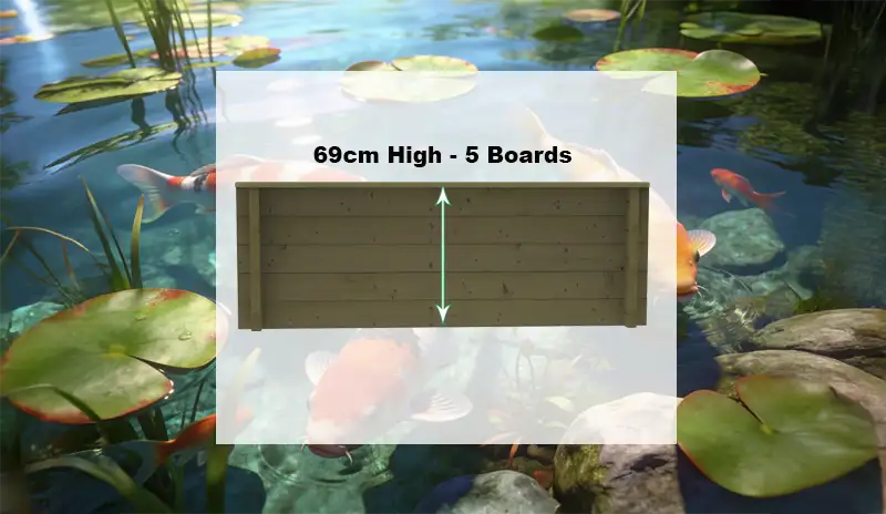 69cm High (5 Boards) Wooden Pond