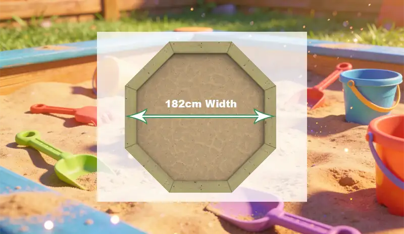 6ft Wide Wooden Sandpits