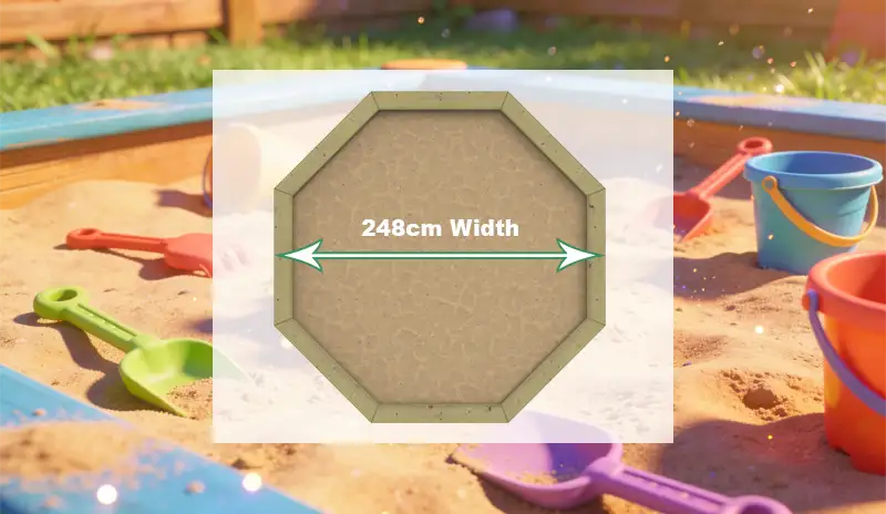 8ft Wide Wooden Sandpits