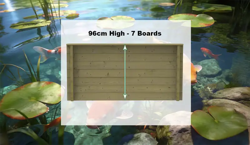 96cm High (7 Boards) Wooden Pond