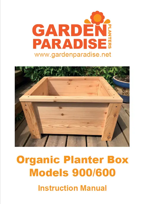 Frontpage of Organic Planter Box manual