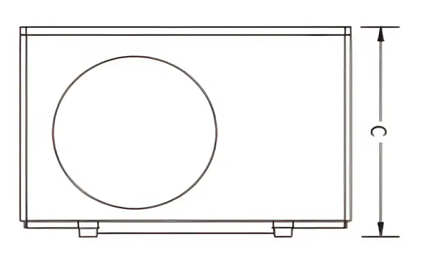 Waterco VariTropic Front Discharge Pool Heat Pump dimensions