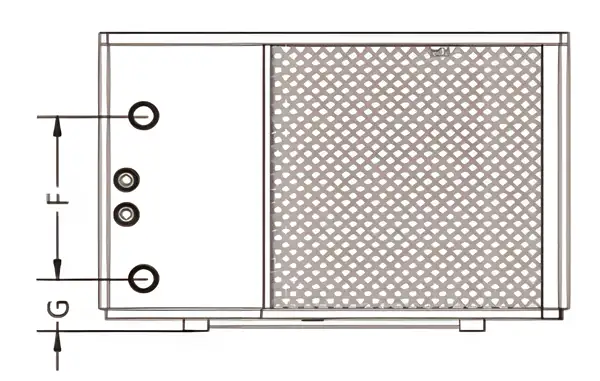 Waterco VariTropic Front Discharge Pool Heat Pump dimensions