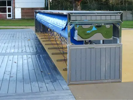 Plastica Modular Bench and Cover at a School